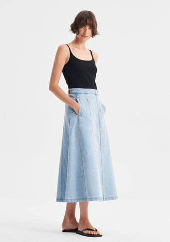 Morrison Hudson Denim Skirt Blue