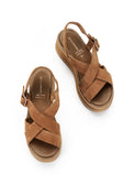 Load image into Gallery viewer, Estilo Emporio Juno Platform Wedge Tan