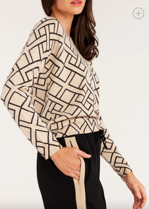 Cable Cashwool Print Crew Jumper - Cable Print