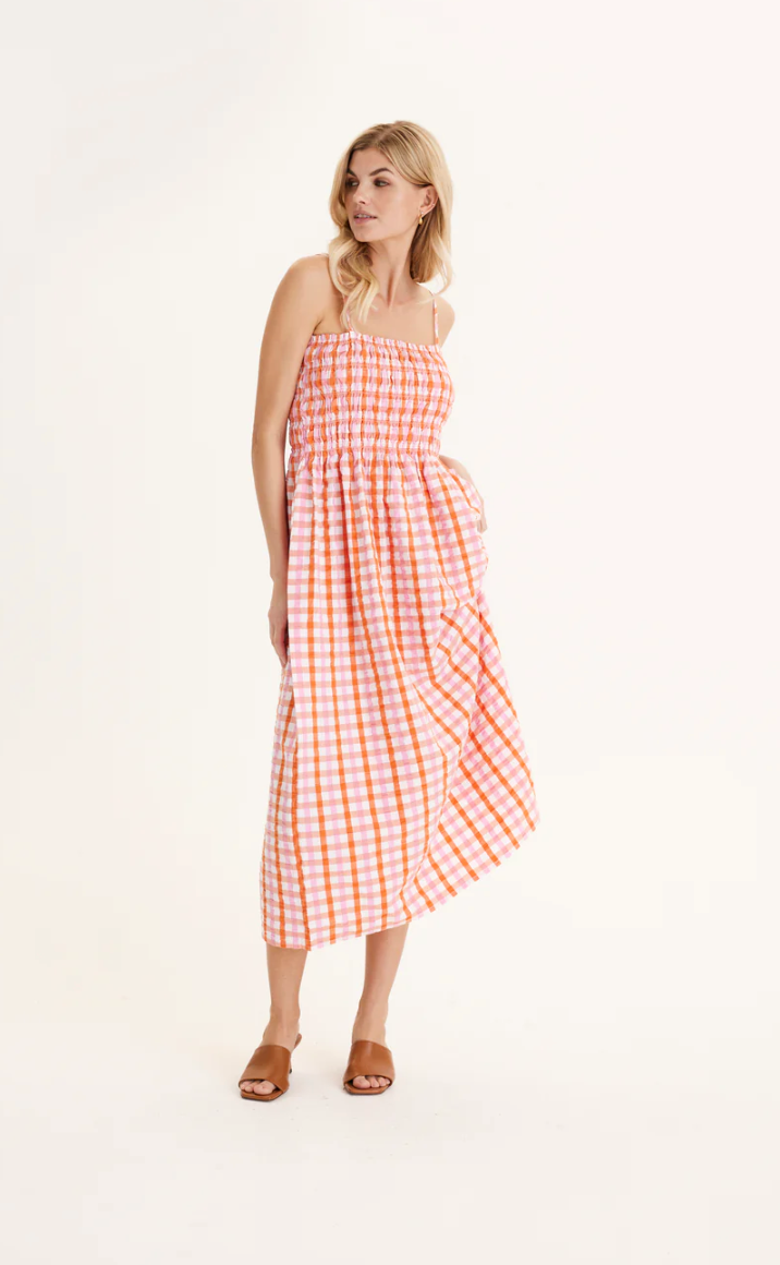 Summery Copenhagen Iona String Dress in Check