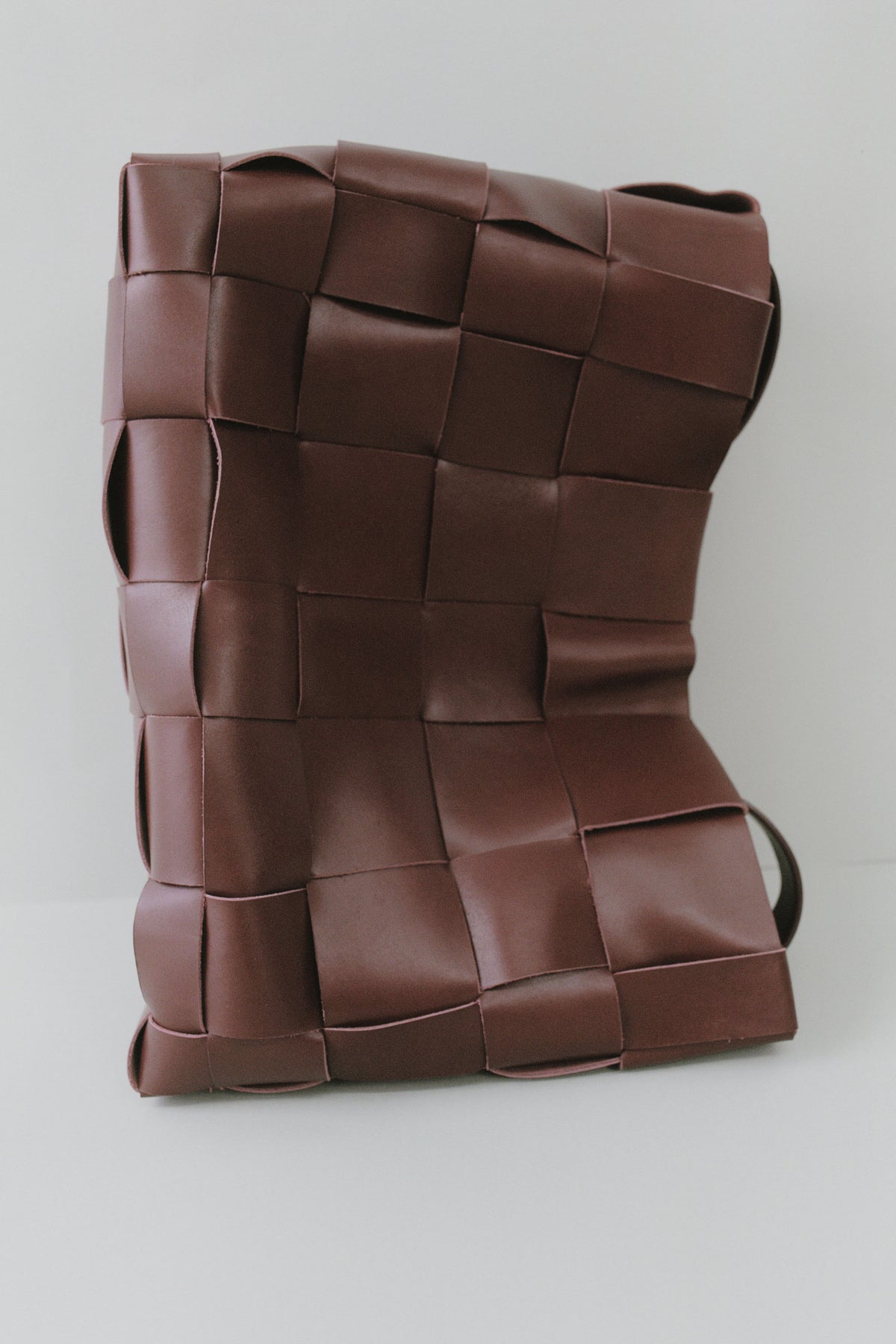 St Agni Woven Large Tote Chestnut