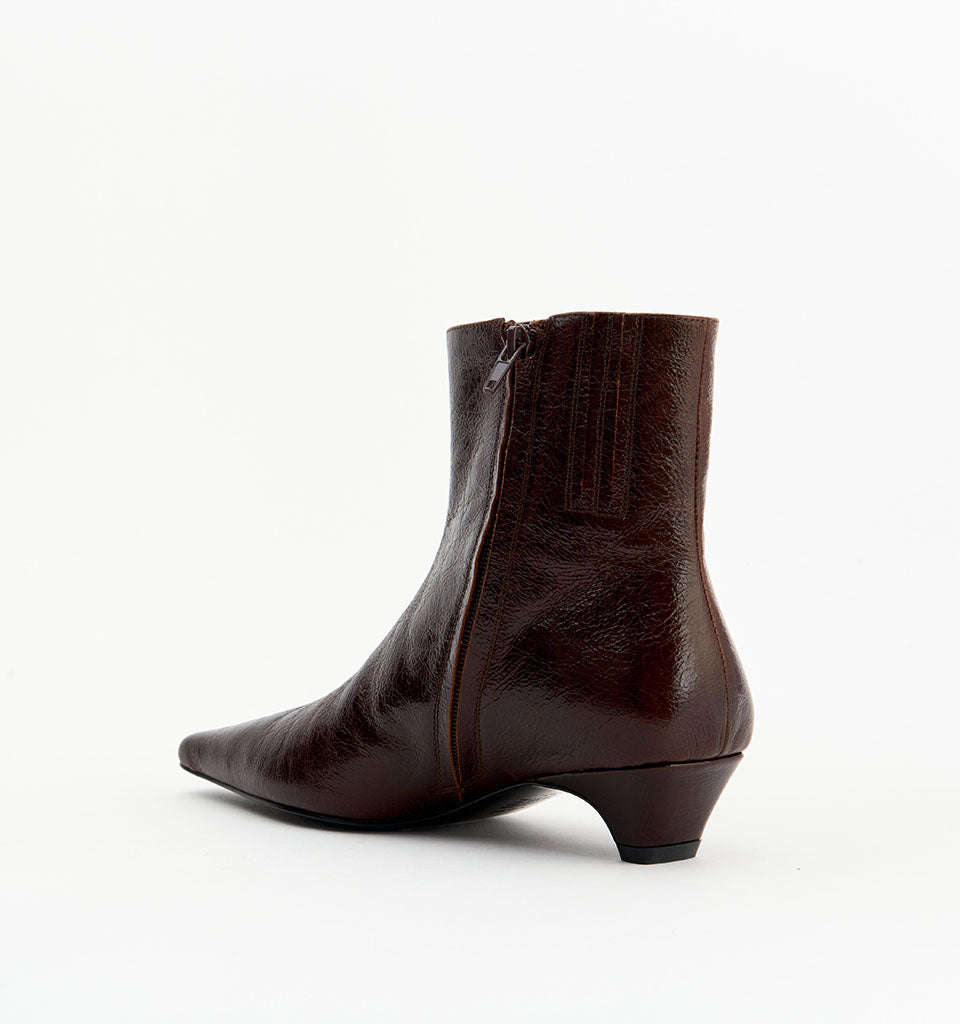 Alias Mae Tabitha  Choc Crinkle Leather Boot