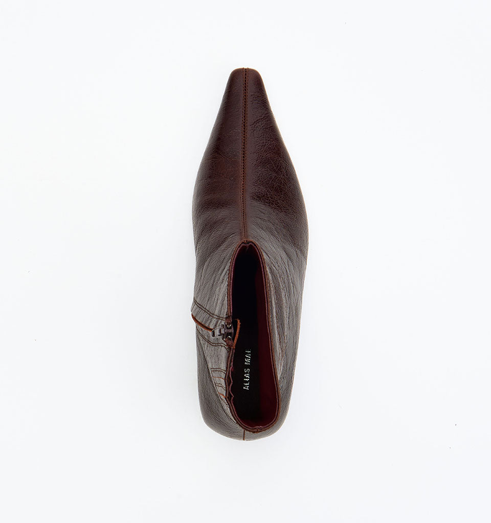Alias Mae Tabitha  Choc Crinkle Leather Boot