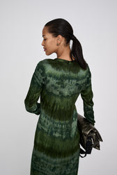 Rabens Saloner Cessilla Dress Bottle Green combo
