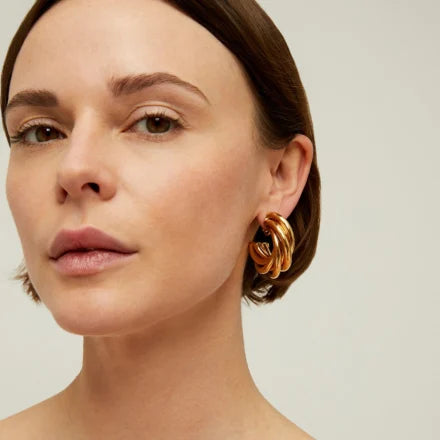 Gas Bijoux - Atik  hoop Earrings  - Gold Plated