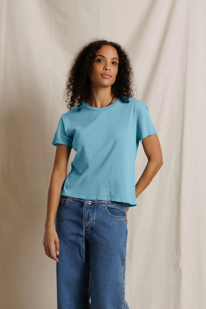 Perfect White Tee Harley Crew Neck Tee - Milky Blue