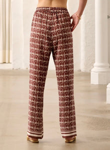 Le Stripe - L’insignia silk pant - Raisin