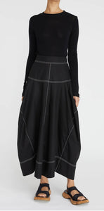 Lee Mathews Soho Midi Skirt- Black