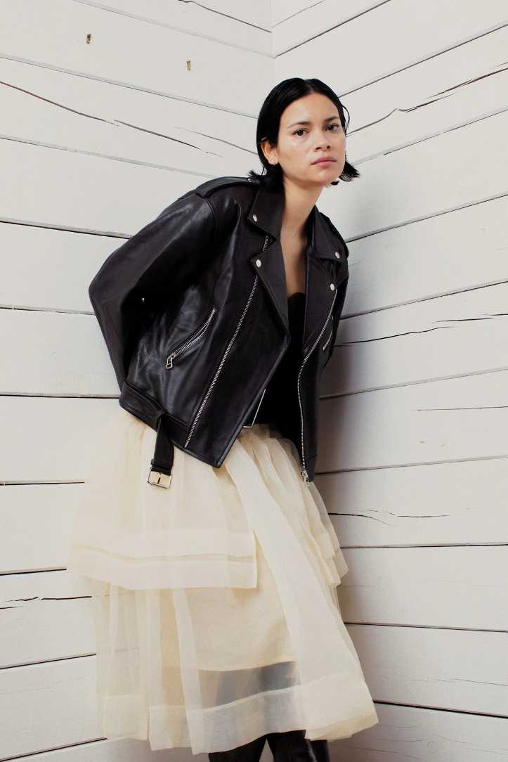 Rabens Saloner Falka Organza Skirt Bisque