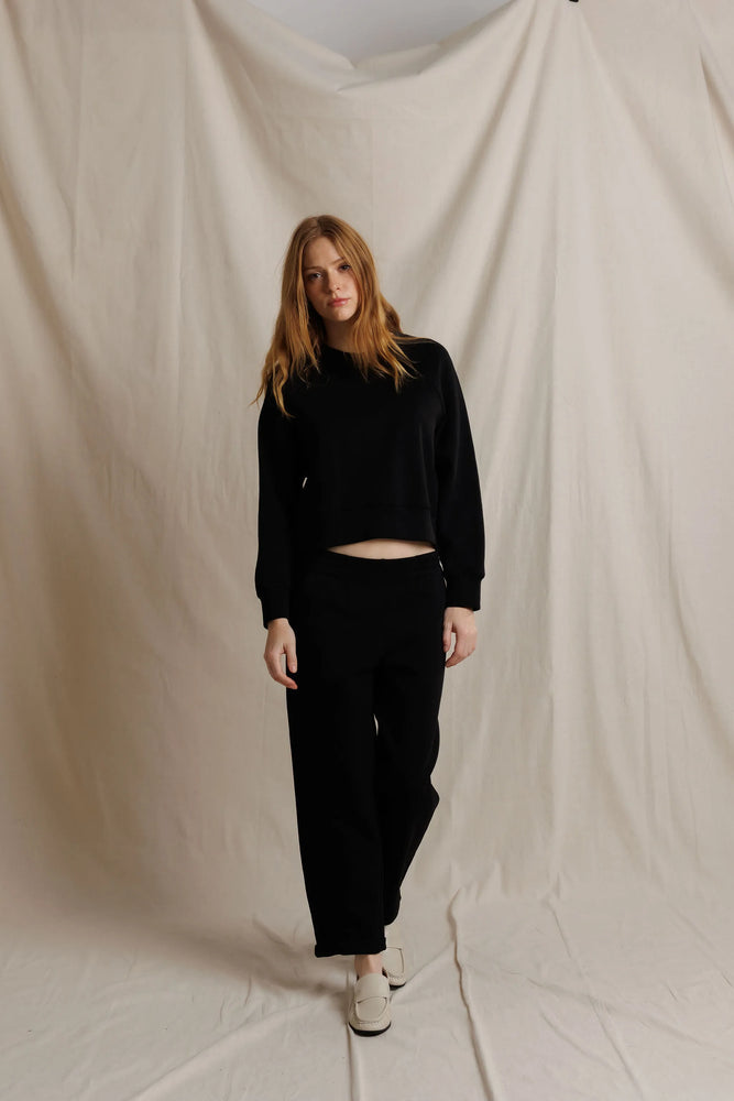 Perfect White Tee  - Sutton Pant - True Black