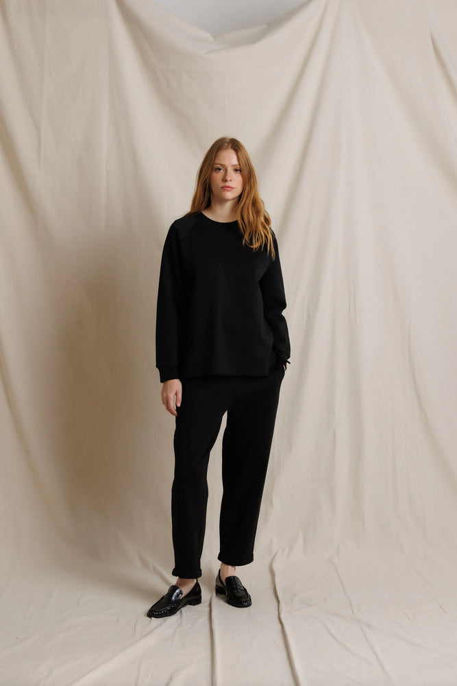 Perfect White Tee  - Sutton Pant - True Black