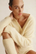 Load image into Gallery viewer, Cable Colour Me V Jumper - Butter