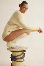 Load image into Gallery viewer, Cable Colour Me V Jumper - Butter