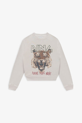 Anine Bing Tiger Sweatshirt in Stone