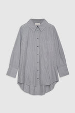 Load image into Gallery viewer, Anine Bing Mika Shirt Grey and White Stripe