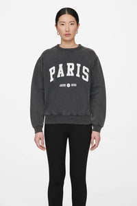 Anine Bing Ramona Sweatshirt Paris Washed Black