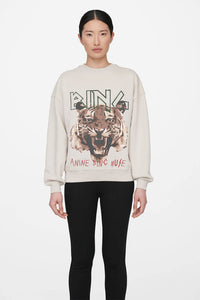 Anine Bing Tiger Sweatshirt in Stone