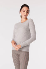 Load image into Gallery viewer, Cable Pure Cashmere Crew Jumper Grey Marle