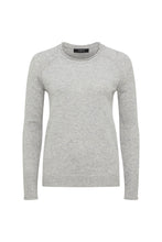 Load image into Gallery viewer, Cable Pure Cashmere Crew Jumper Grey Marle