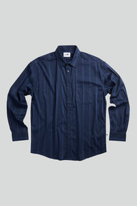 NN07 Deon Shirt in Blue Stripe