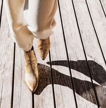 Load image into Gallery viewer, Ivy Lee Bailey Boot Crackled Gold Metallic