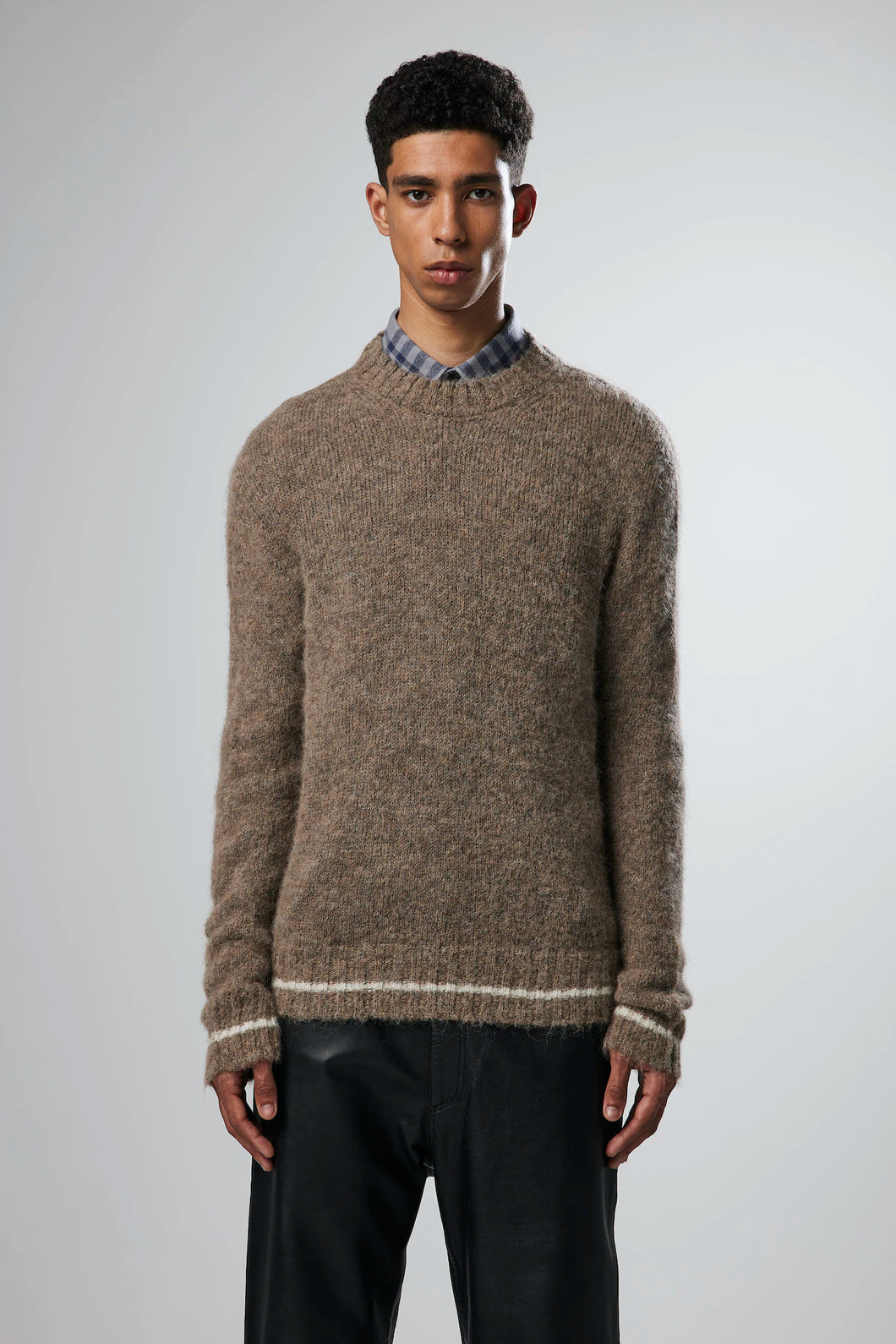 No Nationality Jack Crew Neck Wool Blend Sweater