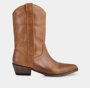 Ivy Lee  Copenhagen - Tracy Cowboy Boot in Dark Tan