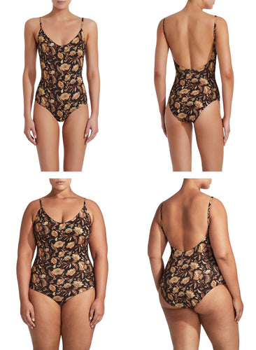 Matteau - Scoop Maillot One Piece in Ginger Hibiscus