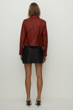 Load image into Gallery viewer, West 14th New Yorker Lambskin Jacket Red