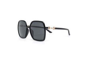 GUCCI Horsebit Square Framed Sunglasses in Black