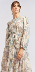 Alessandra Jitterbug Cotton Silk dress in Wheaton Aster