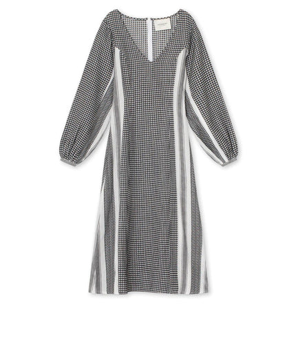 Summery Copenhagen Freya Long Dress in Whisper White/Black