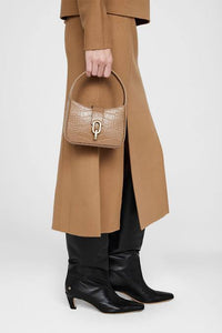 Anine Bing - Mini Cleo Bag in Camel Embossed