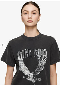 Anine Bing Lili Tee Eagle In Washed Black