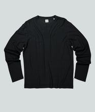 Load image into Gallery viewer, No Nationality Clive Cotton Blend Long Sleeve Tee in Black