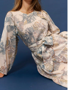 Alessandra Jitterbug Cotton Silk dress in Wheaton Aster