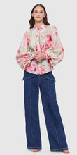 Load image into Gallery viewer, Danna Billow Sleeve Blouse - Camellia Print in Fuchsia