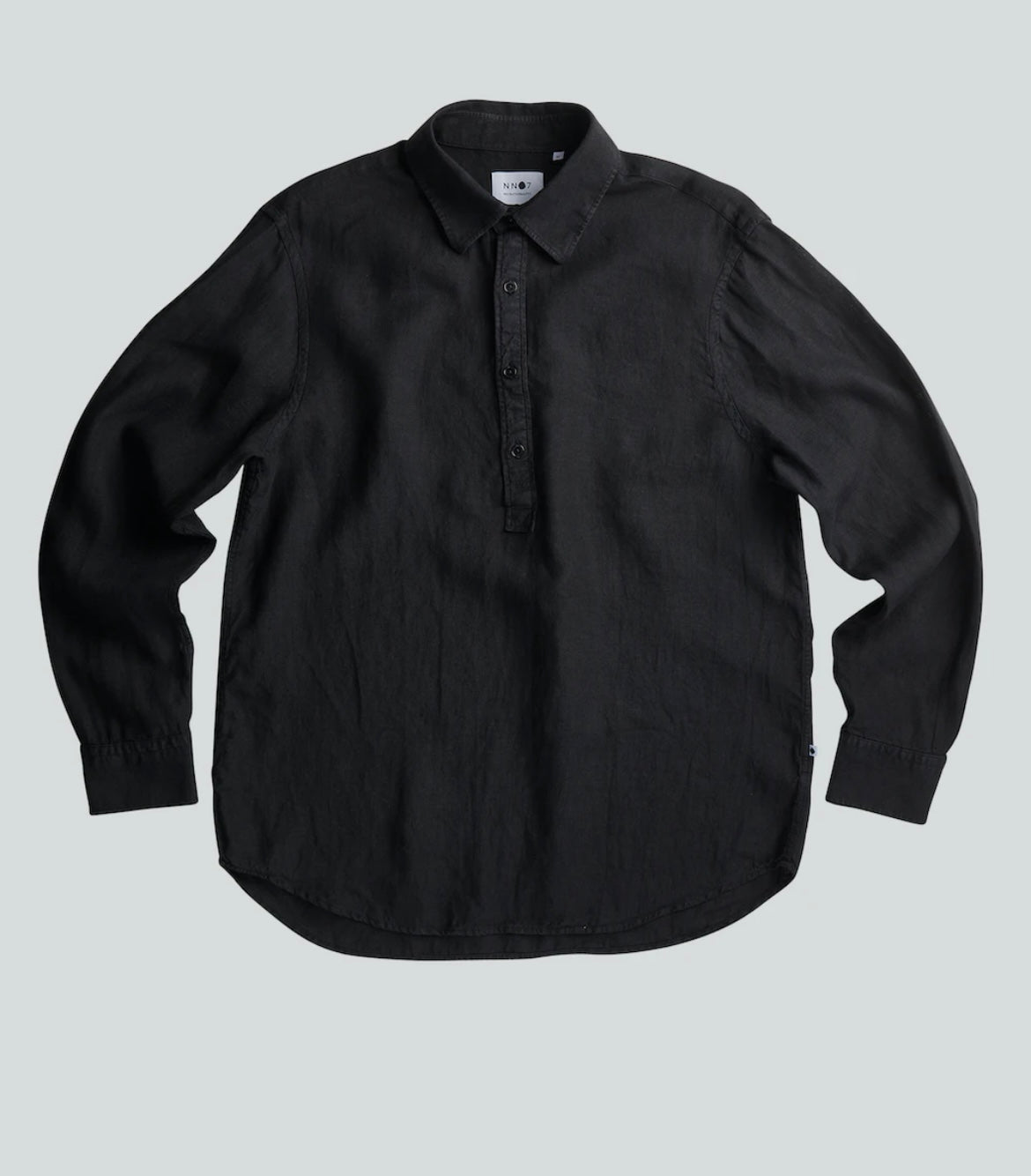 No Nationality Sune Regular Linen shirt in Black