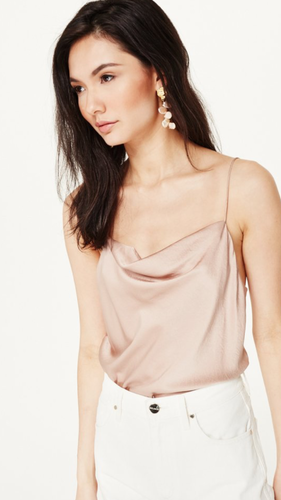 Cami NYC - Cowl Neck Axel Camisole in Stretch Silk