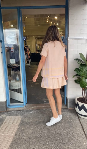 Cecilie Copenhagen - Shirt O Short Sleeve Lavender Fog/Abricot Sherbet