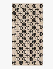 Load image into Gallery viewer, Anine Bing Bahia Towel  beige monogram print