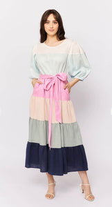 Alessandra Jitterbug Dress in Pastel Linen