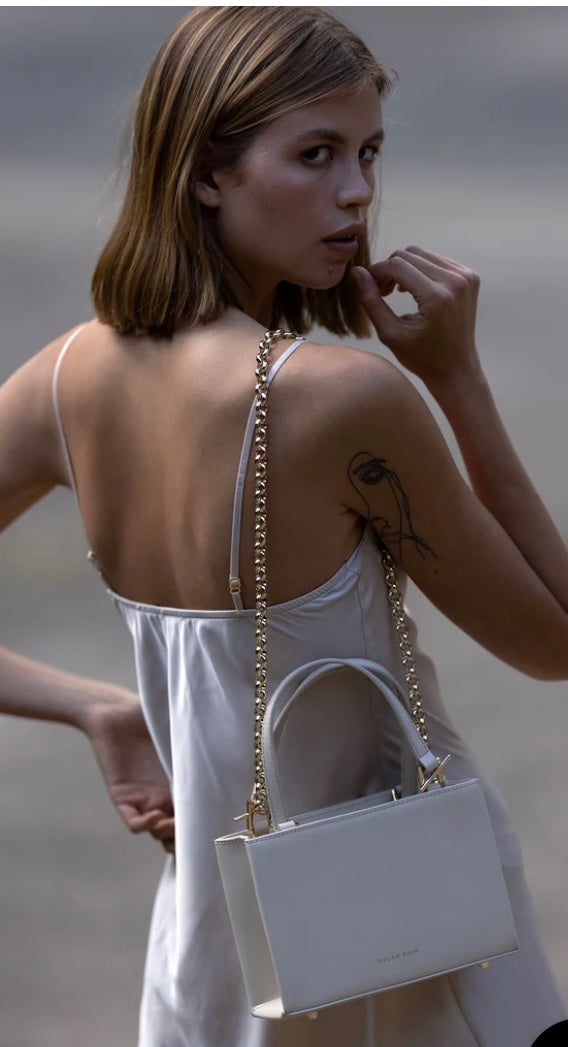 Dylan Kain Paltrow Bag Cream and Light Gold