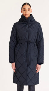 Cable Reversible Puffer Navy