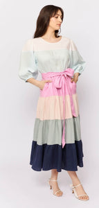 Alessandra Jitterbug Dress in Pastel Linen