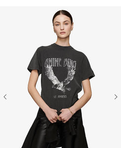 Anine Bing Lili Tee Eagle In Washed Black