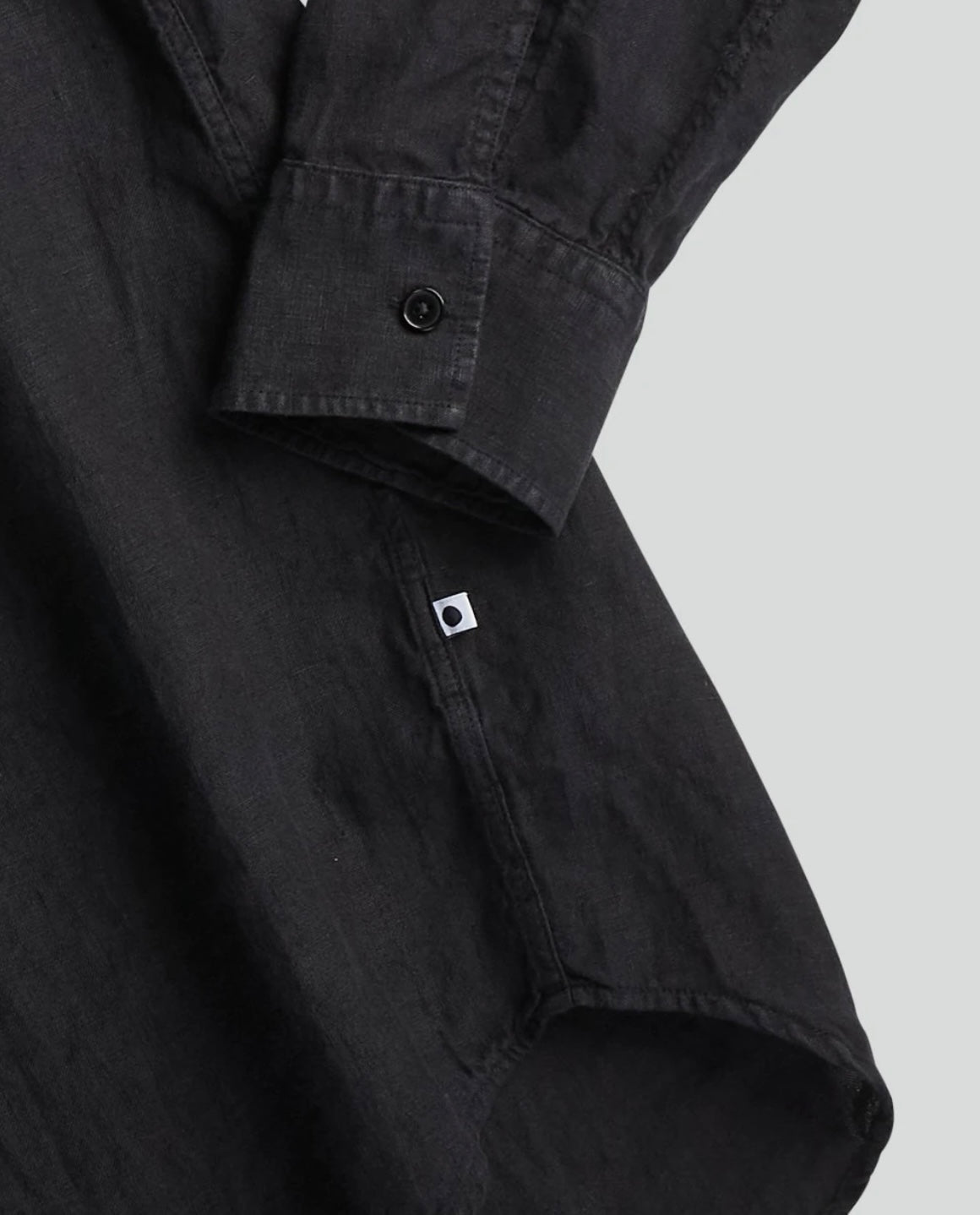 No Nationality Sune Regular Linen shirt in Black