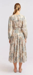 Alessandra Jitterbug Cotton Silk dress in Wheaton Aster