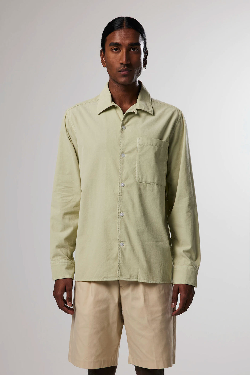 Julio Mint Cotton Corduroy Shirt