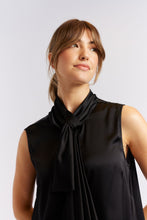 Load image into Gallery viewer, Alessandra Pussy Bow Sleeveless Top Black